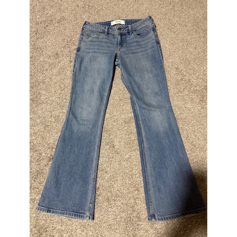 Hollister Low-Rise Bootcut Jeans Medium Wash Blue Denim W27 Short 4S